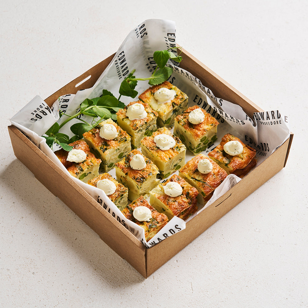 Mini Pea and Spinach Frittata With Whipped Feta